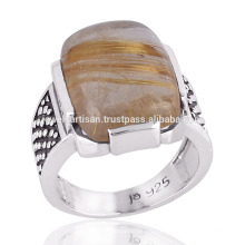 Rutilated Quartz 925 Silver Ring